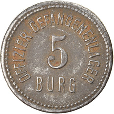 Moneta, Niemcy, Offiziers Gefangenenlager, Burg, 5 Pfennig, EF(40-45), Żelazo