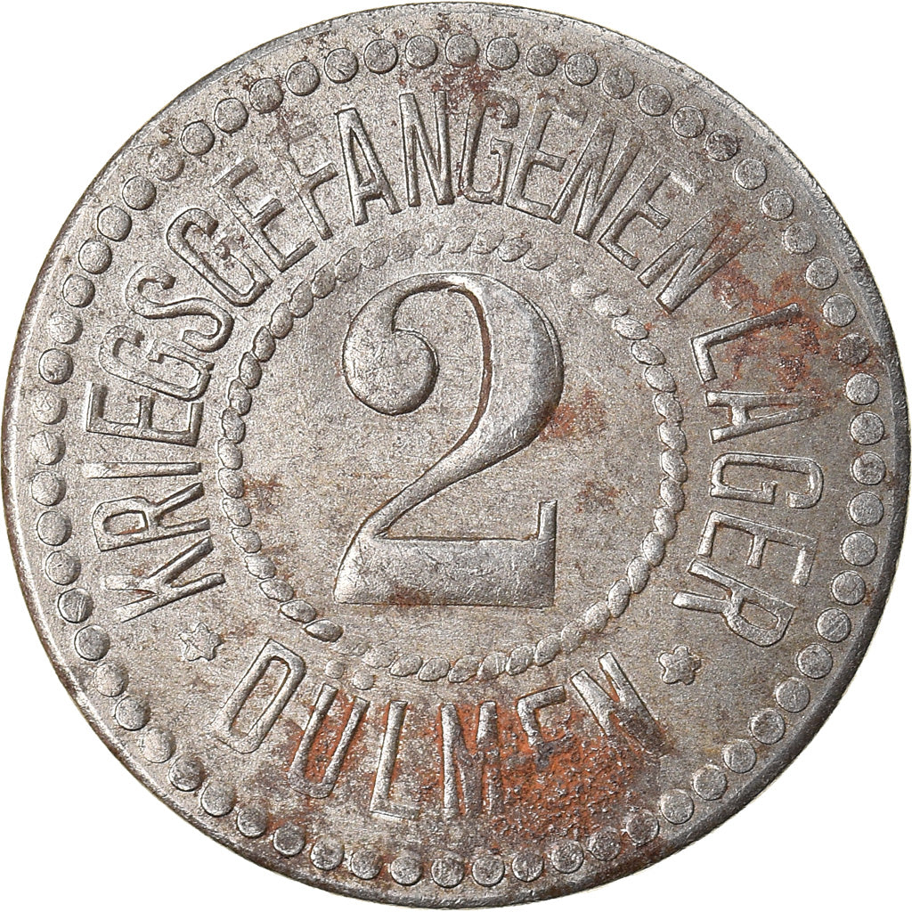 Moneta, Germania, Kriegsgefangenenlager, Dülmen, 2 Pfennig, BB, Ferro