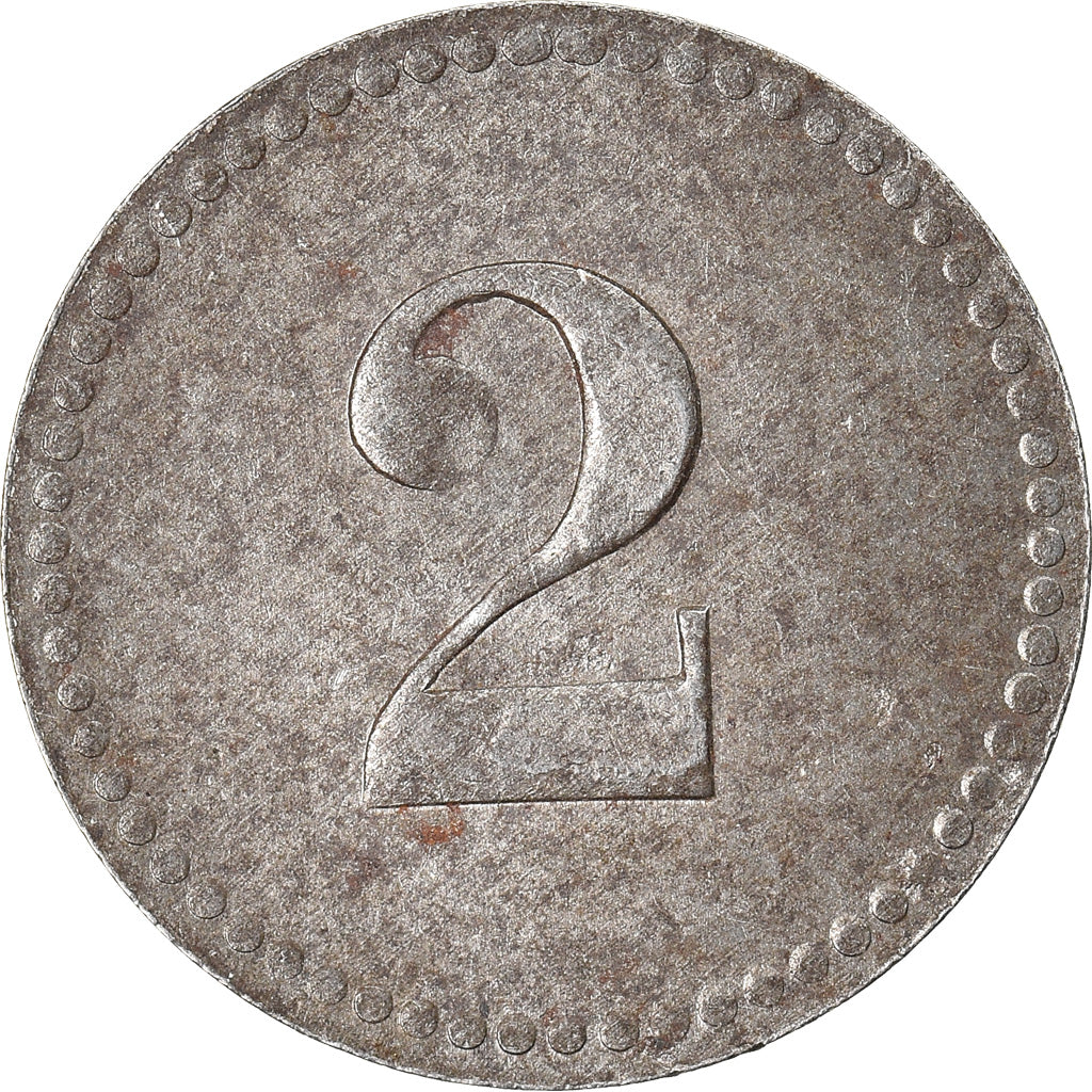 Moneta, Germania, Kriegsgefangenenlager, Dülmen, 2 Pfennig, BB, Ferro