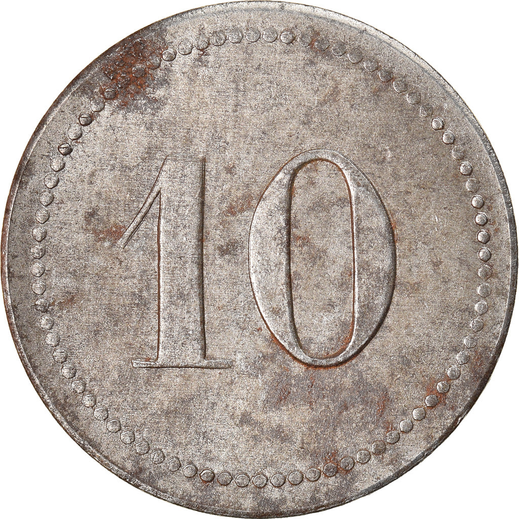 Munten, Duitsland, Kriegsgefangenenlager, Dülmen, 10 Pfennig, ZF, Iron