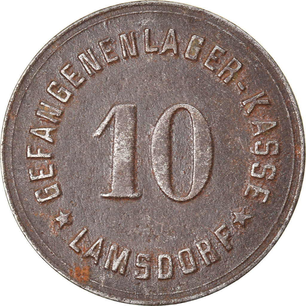 Moeda, Alemanha, Gefangenenlager - Kasse, Lamsdorf, 10 Pfennig, EF(40-45), Ferro