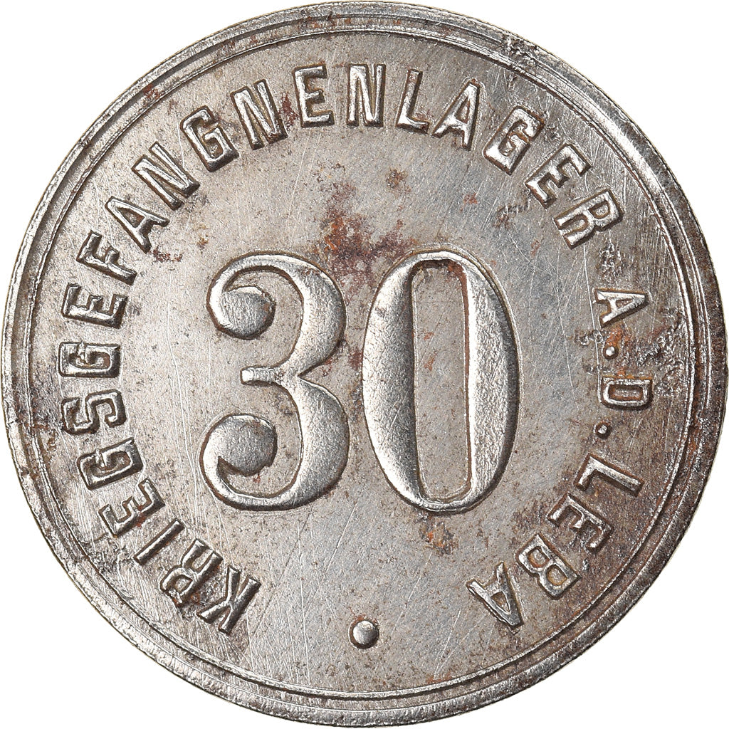 Moneta, Germania, Kriegsgefangenenlager A.D. LEBA, Lamsdorf, 30 Pfennig, BB