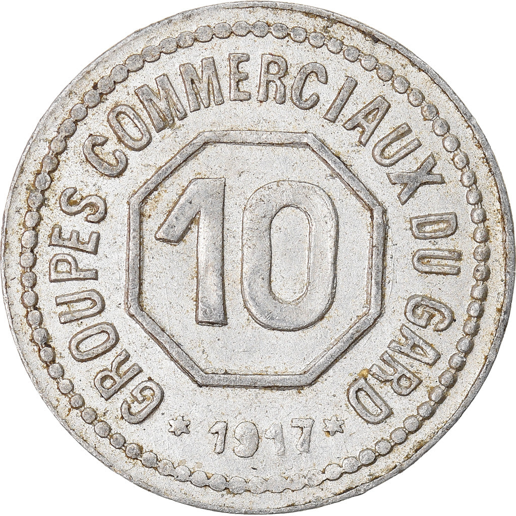 Monnaie, France, Groupes Commerciaux du Gard, 10 Centimes, 1917-1918, TTB