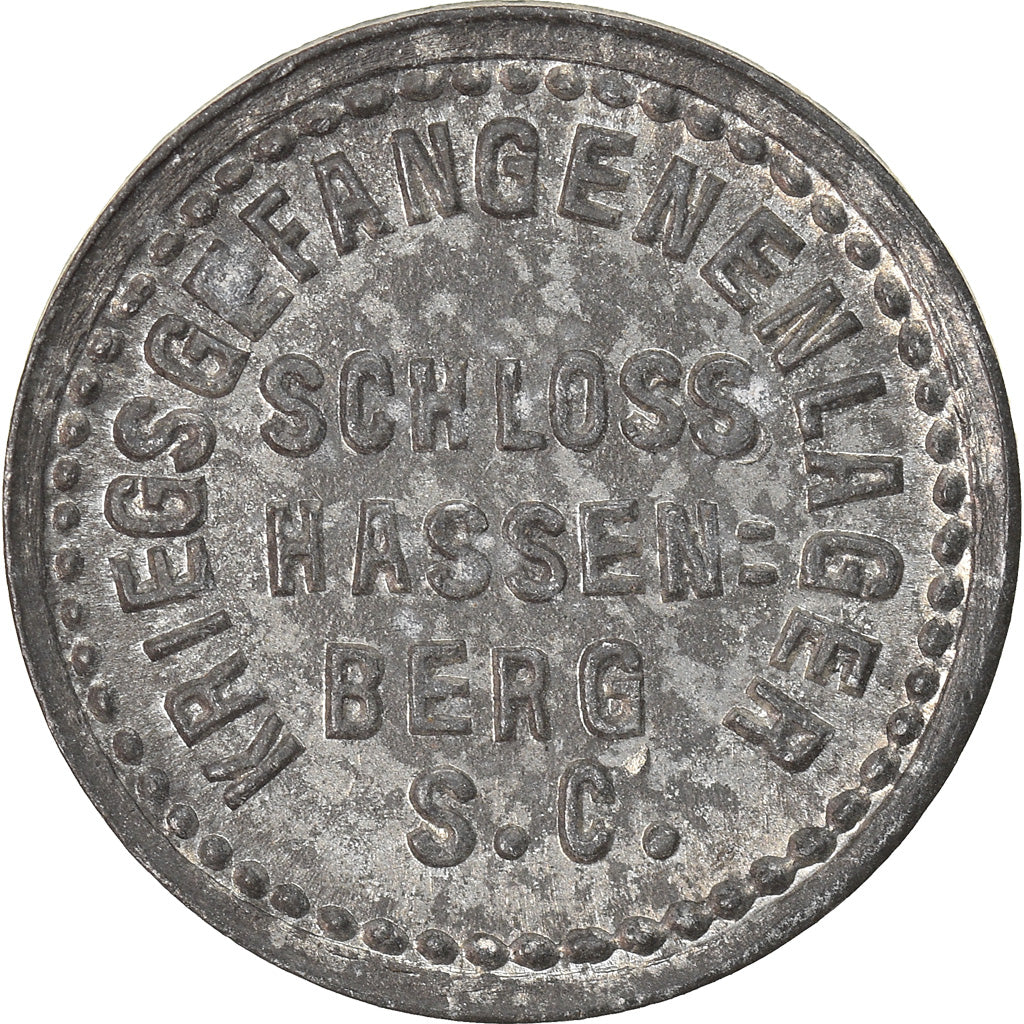 Moneda, Alemania, Kriegsgefangenenlager, Hassenberg, Pfennig, MBC+, Cinc