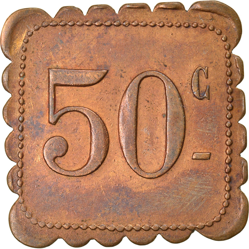 Moneda, Francia, Uncertain Mint, 50 Centimes, Denomination on both sides, MBC+