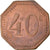 Moneta, Francia, Uncertain Mint, 40 Centimes, Denomination on both sides, BB+