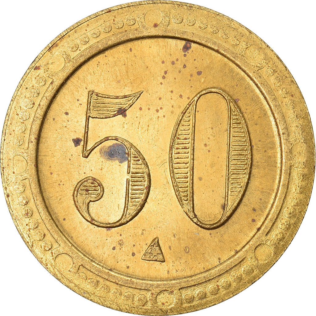 France, 50 Centimes, Jeton de Machine à sous, Valeur faciale des 2 côtés