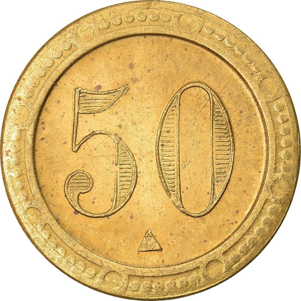 France, 50 Centimes, Jeton de Machine à sous, Valeur faciale des 2 côtés