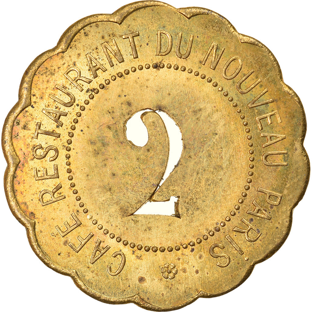 Münze, Frankreich, Café restaurant du nouveau Paris, Paris, 2 Francs, VZ