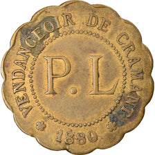 France, Jeton, Vendangeoir de Cramant, Bon pour un Pressurage d'un marc, 1880