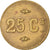 Munten, Frankrijk, Uncertain Mint, 25 Centimes, Denomination on both sides, ZF+