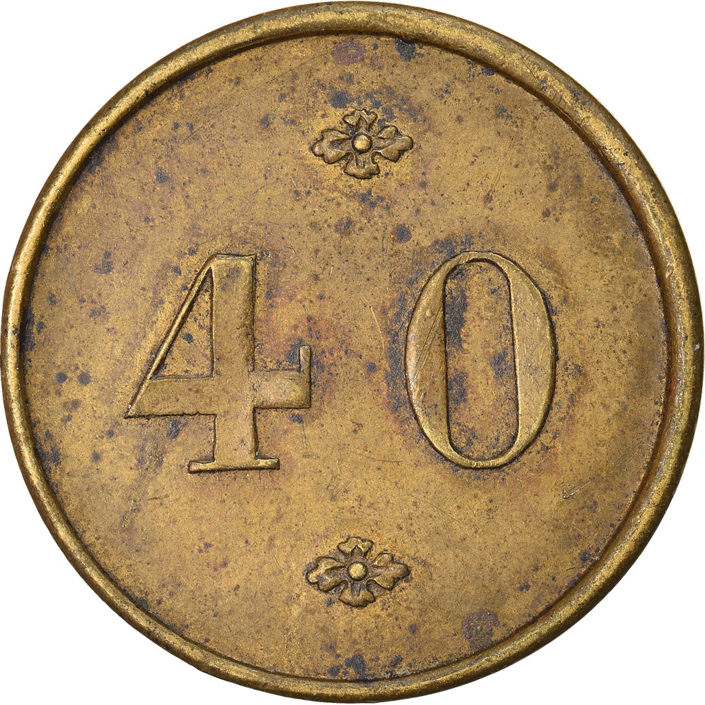 Munten, Frankrijk, Uncertain Mint, 40 Centimes, Denomination on both sides, ZF
