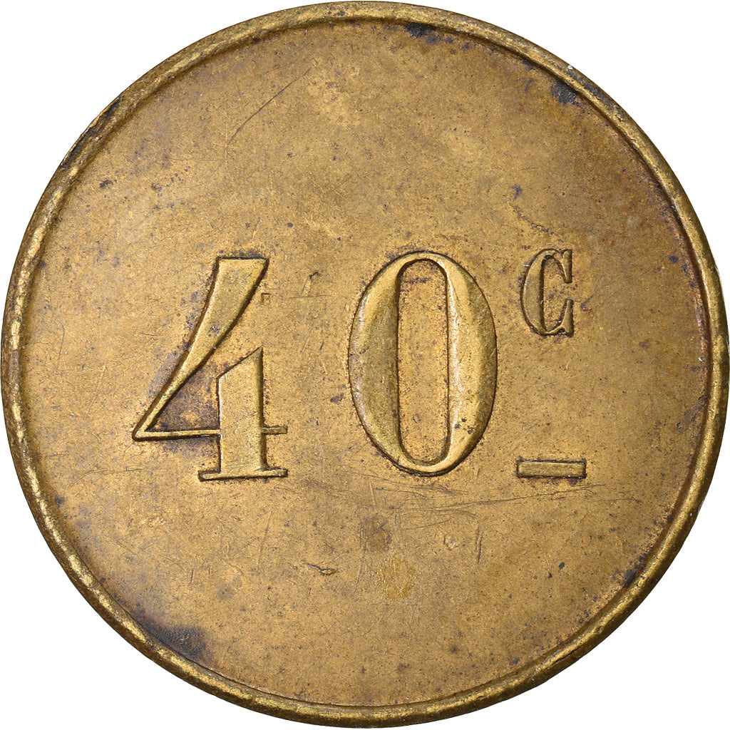 Munten, Frankrijk, Uncertain Mint, 40 Centimes, Denomination on both sides, ZF