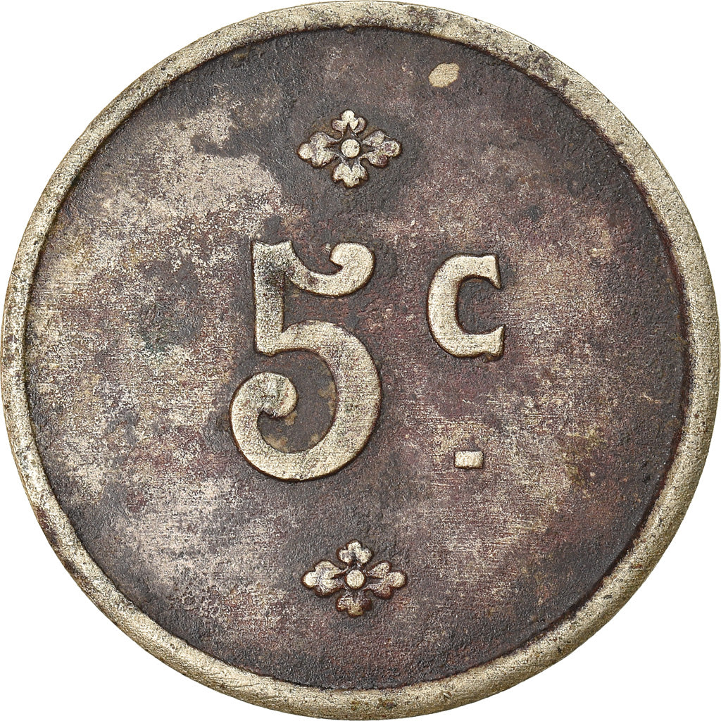 Münze, Frankreich, Uncertain Mint, 5 Centimes, Denomination on both sides, SS