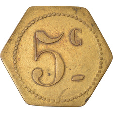 Moneta, Francia, Uncertain Mint, 5 Centimes, Denomination on both sides, BB