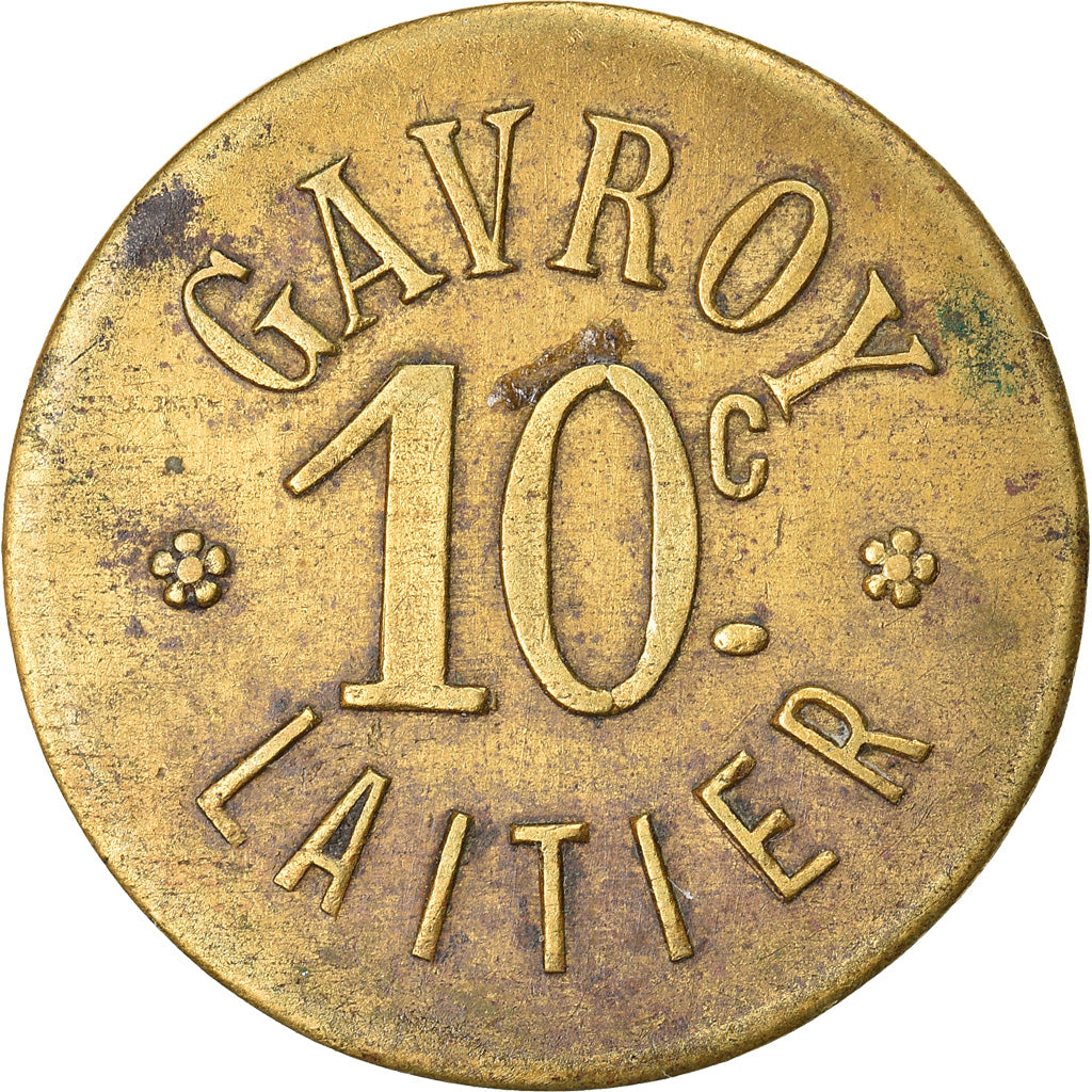 Münze, Frankreich, Gavroy Laitier, Uncertain Mint, 10 Centimes, SS, Messing