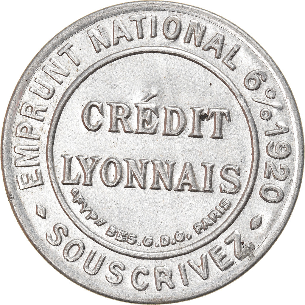 Moneta, Francia, Timbre-Monnaie, Crédit Lyonnais, Paris, 10 Centimes, SPL-
