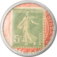 Moneta, Francia, Timbre-Monnaie, Crédit Lyonnais, Paris, 5 Centimes, SPL-