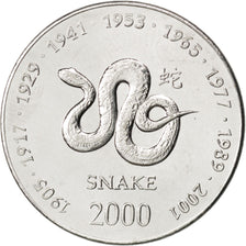 Münze, Somalia, 10 Shillings / Scellini, 2000, UNZ, Nickel Clad Steel, KM:95