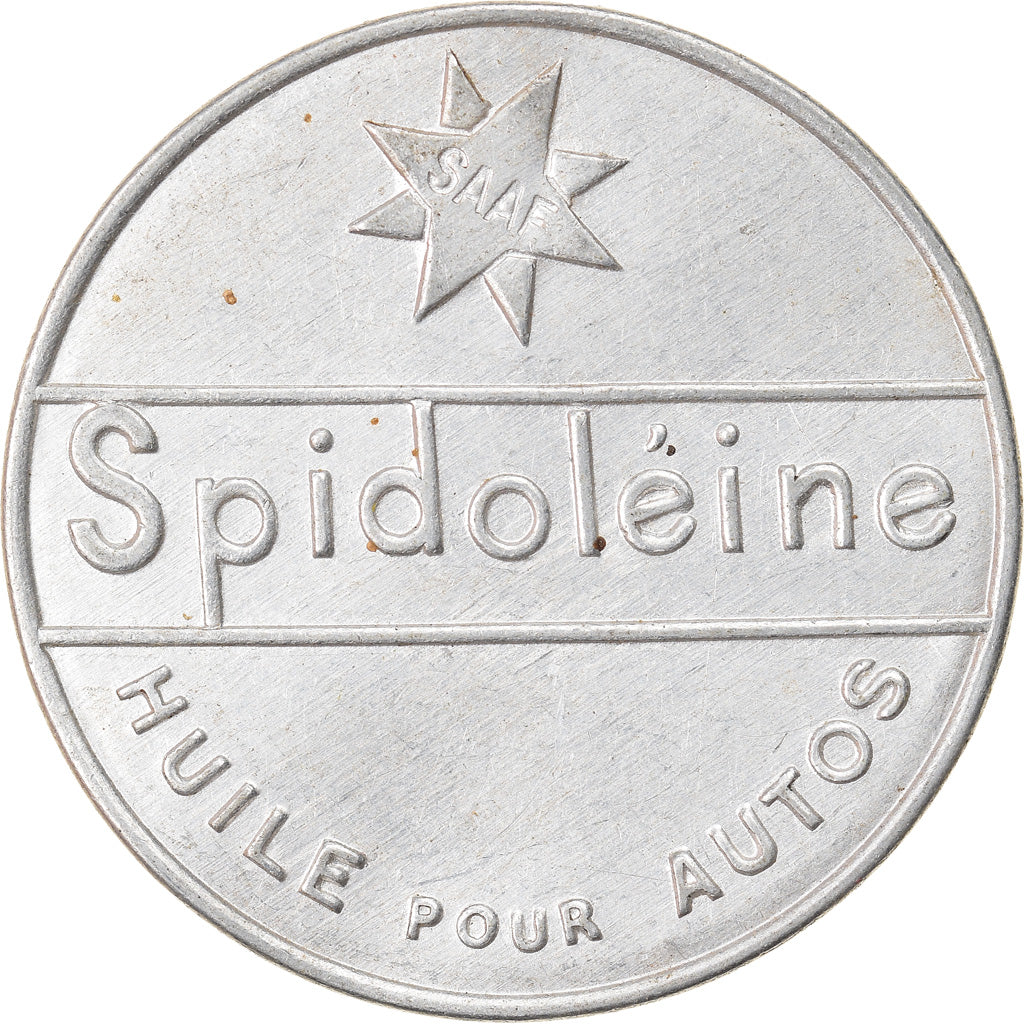 Monnaie, France, Timbre-Monnaie, Spidoléine, Huile pour Autos, Paris, 10