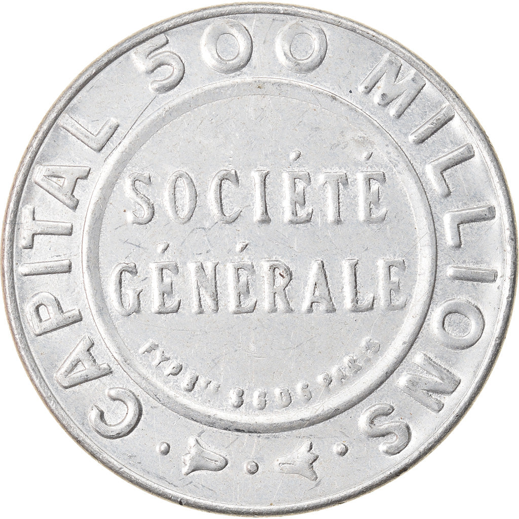 Coin, France, Timbre-Monnaie, Société Générale, Paris, 10 Centimes