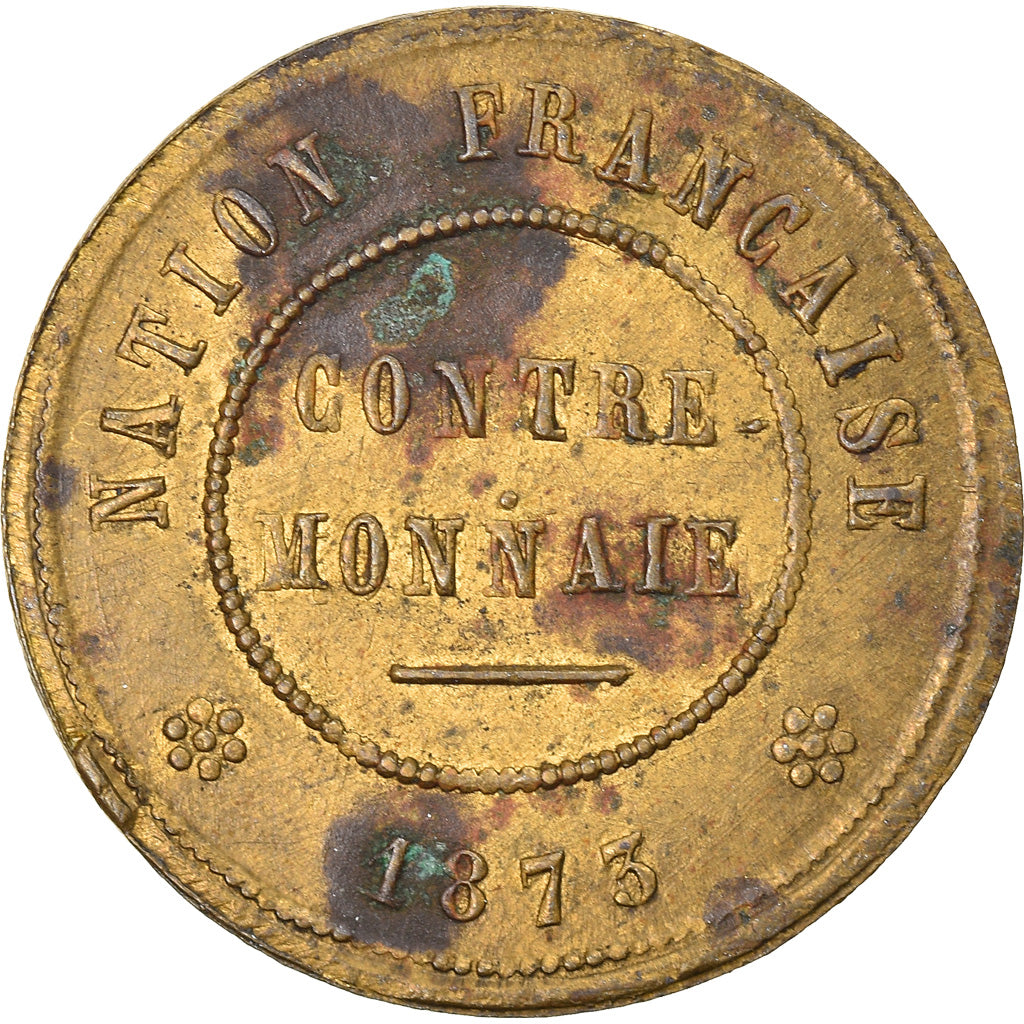 Coin, France, Nation Française, Contre-Monnaie, 50 Centimes, 1873, EF(40-45)