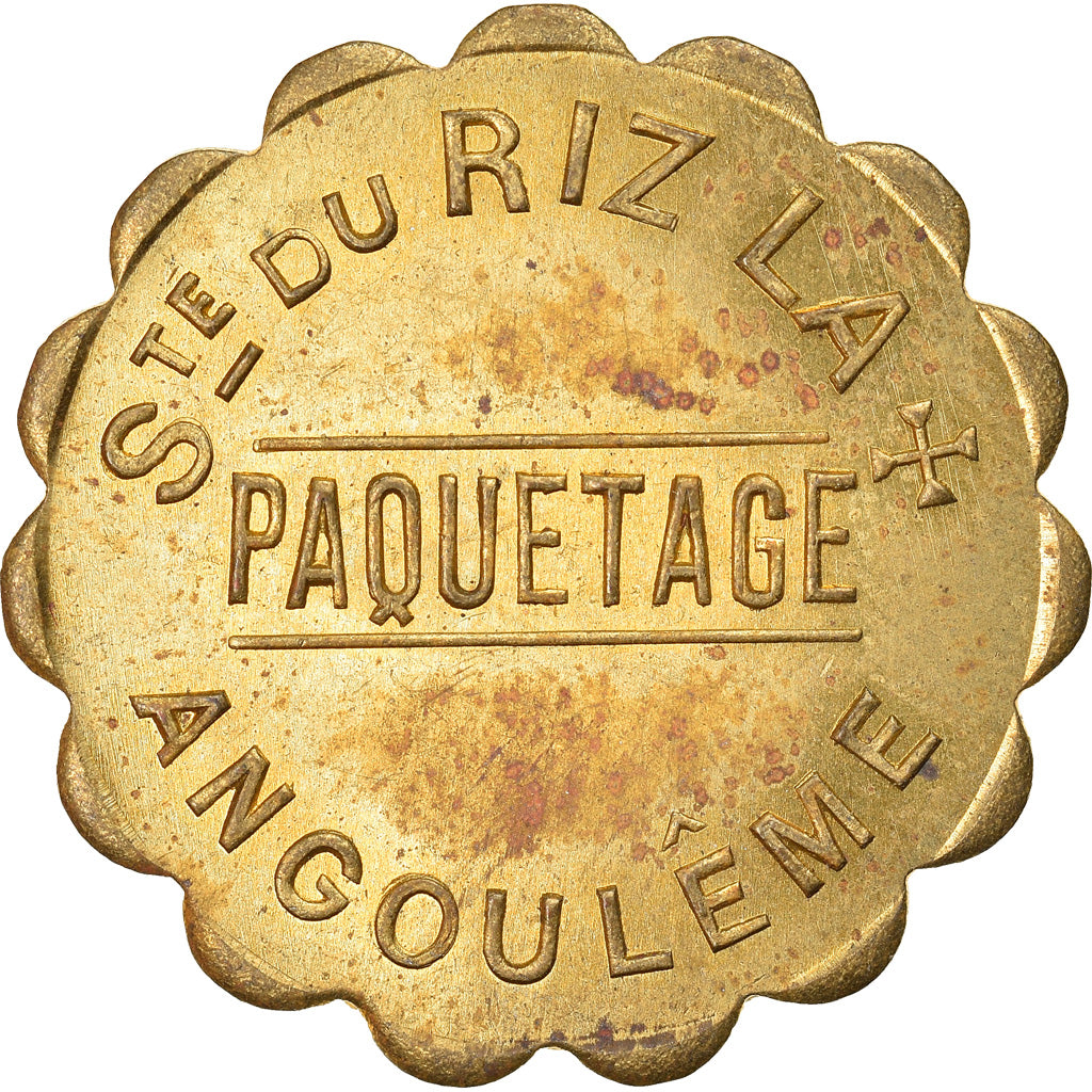 France, Jeton, Angoulême, Société du Riz La Croix, Paquetage, SUP+, Laiton