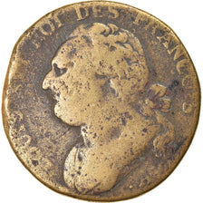 Moneta, Francja, Louis XVI, 12 Deniers, 1791, Paris, F(12-15), Bronze, KM:600.1