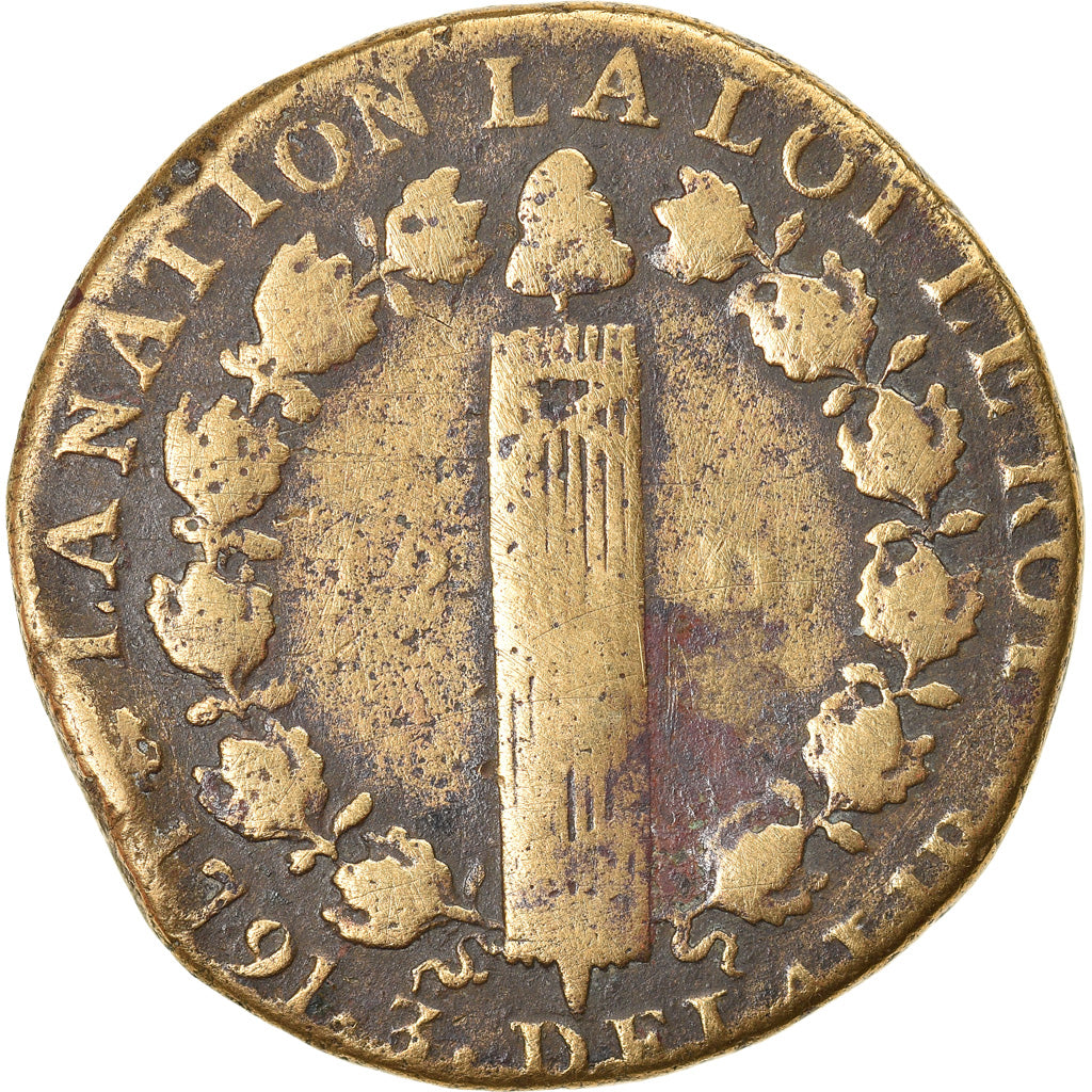 Monnaie, France, Louis XVI, 12 Deniers, 1791, Paris, B+, Bronze, Gadoury:15