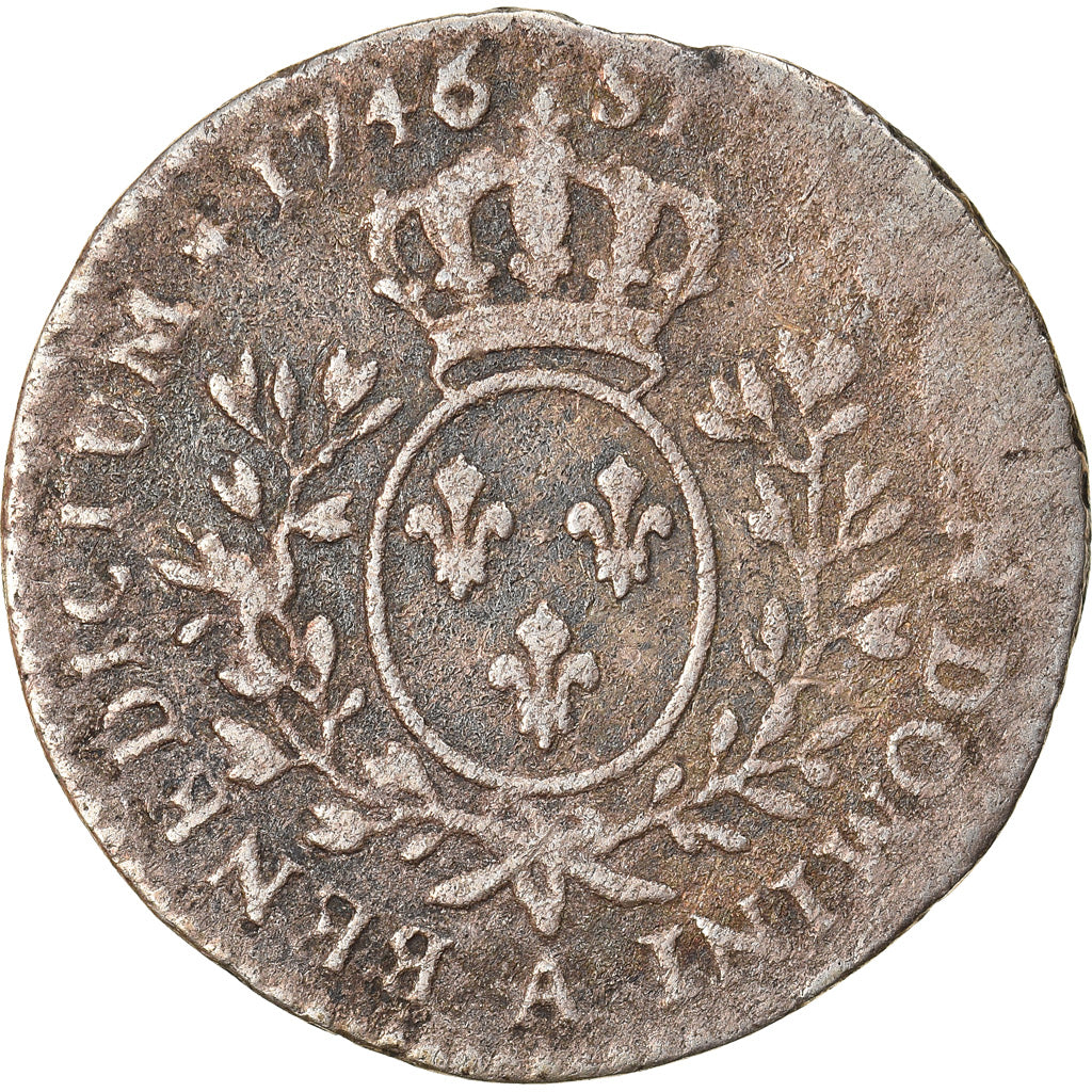 Moneta, Francia, Louis XV, 1/10 Écu au bandeau, 1746, Paris, MB, Argento