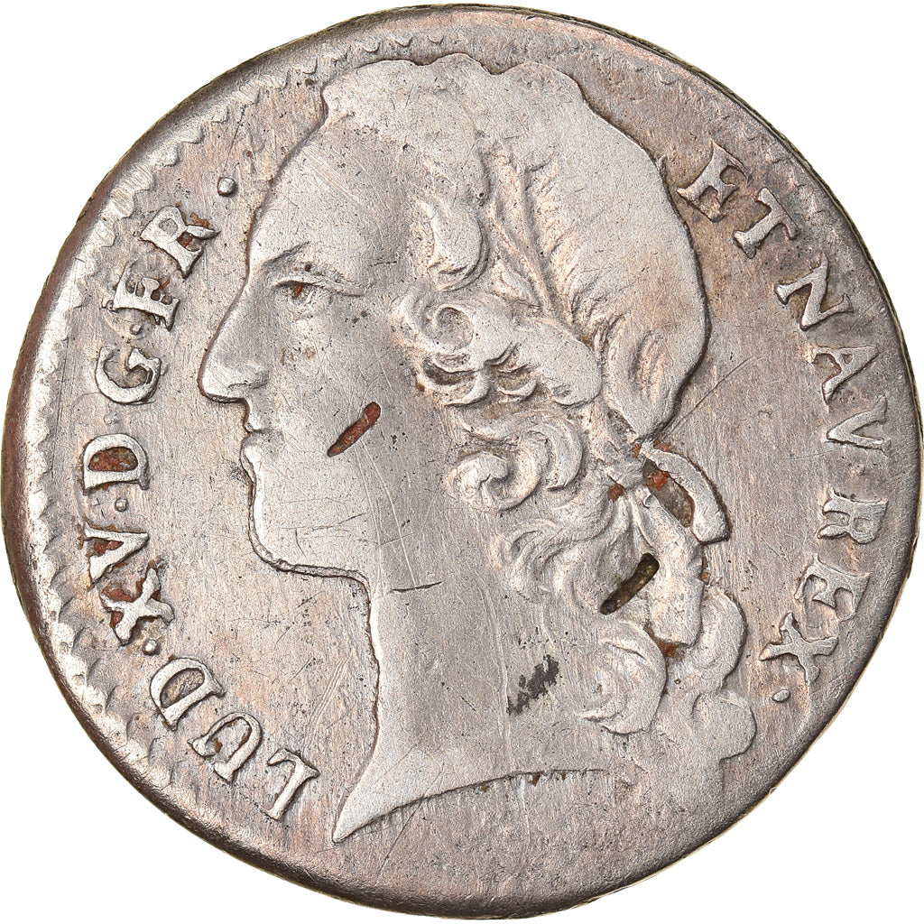 Moeda, França, Louis XV, 1/10 Écu au bandeau, 1741, Montpellier, VF(30-35)