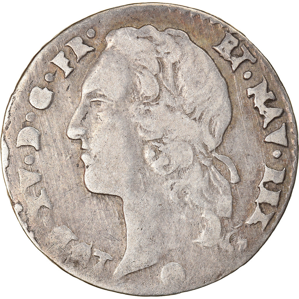 Münze, Frankreich, Louis XV, 1/10 Écu au bandeau, 1771, Perpignan, S+, Silber