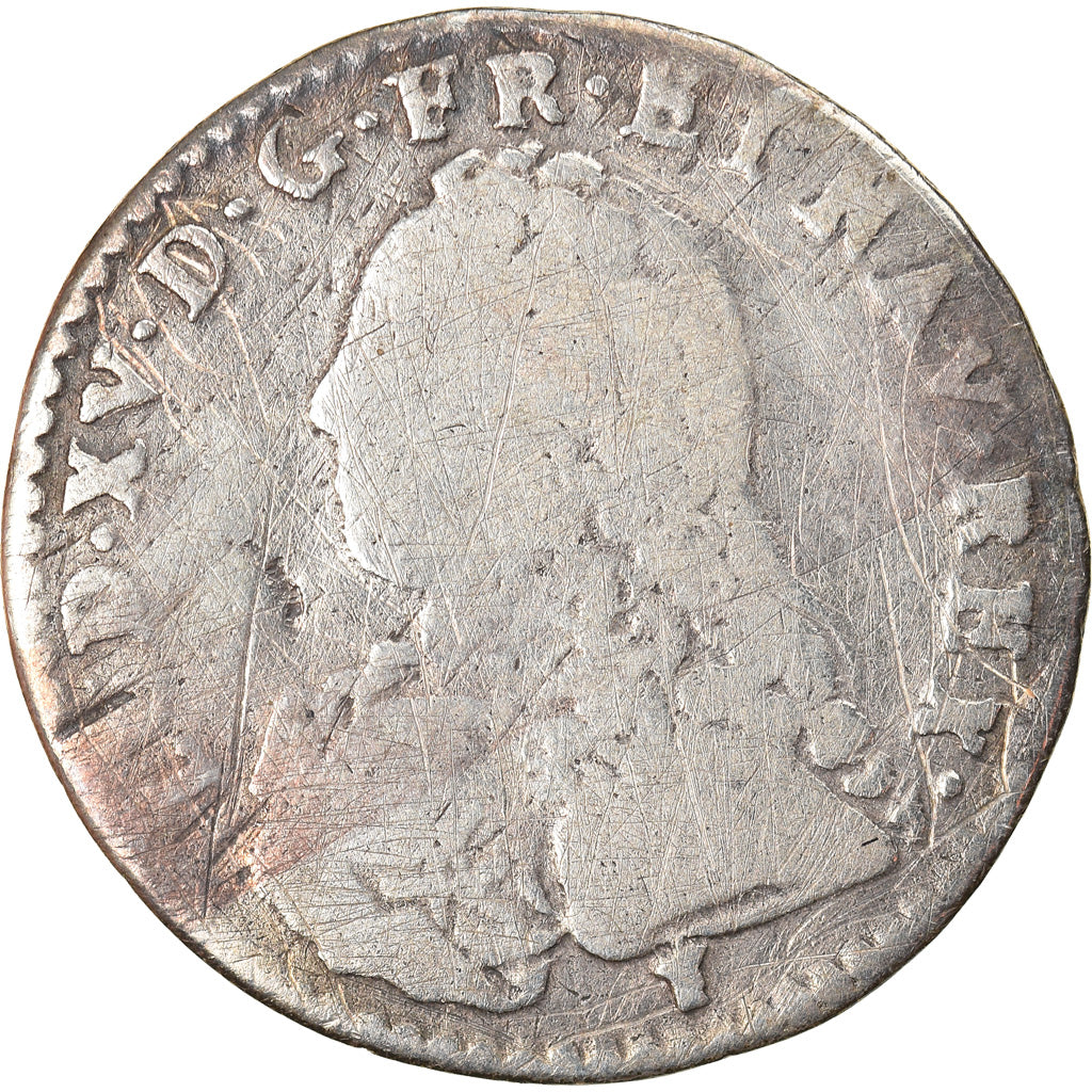 Moneta, Francia, Louis XV, 1/10 Écu aux branches d'olivier, 1726, Rennes, MB