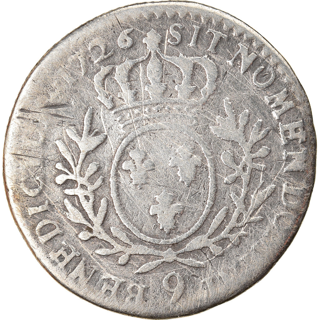 Moneta, Francia, Louis XV, 1/10 Écu aux branches d'olivier, 1726, Rennes, MB