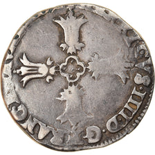 Moneta, Francja, Henri IV, 1/4 Ecu, Uncertain date, Bayonne, VF(20-25), Srebro