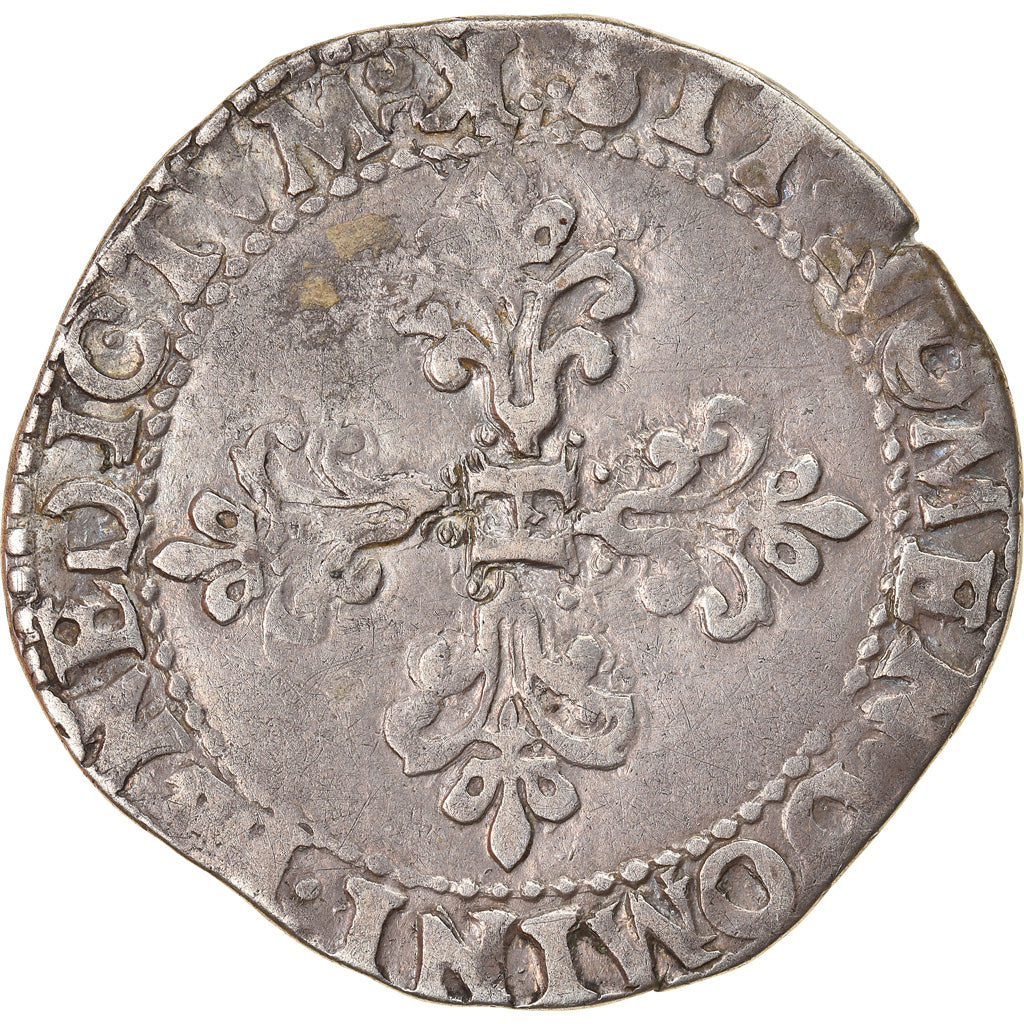 Moneta, Francja, Henri III, Demi Franc, 1587, Bordeaux, VF(30-35), Srebro