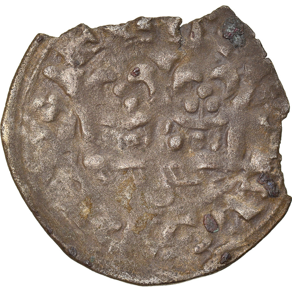 Monnaie, France, Charles IV, Double Parisis, TB, Billon, Duplessy:244b