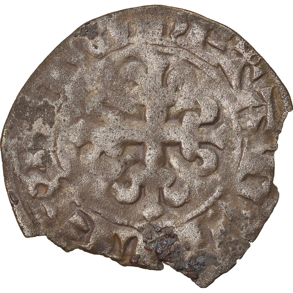 Monnaie, France, Charles IV, Double Parisis, TB, Billon, Duplessy:244b