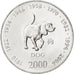 SOMALIA, 10 Shillings / Scellini, Dog, 2000, KM #100, MS(63), Nickel Clad Steel