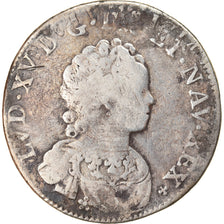 Moeda, França, Louis XV, 1/4 Ecu Vertugadin, 1716, Amiens, VF(20-25), Prata