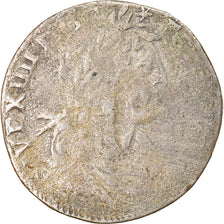 Moeda, França, Louis XIV, 1/12 Écu au buste juvénile, 1660, Rouen