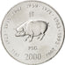 Somalia, 10 Shillings / Scellini, 2000, SPL, Acciaio ricoperto in nichel, KM:101