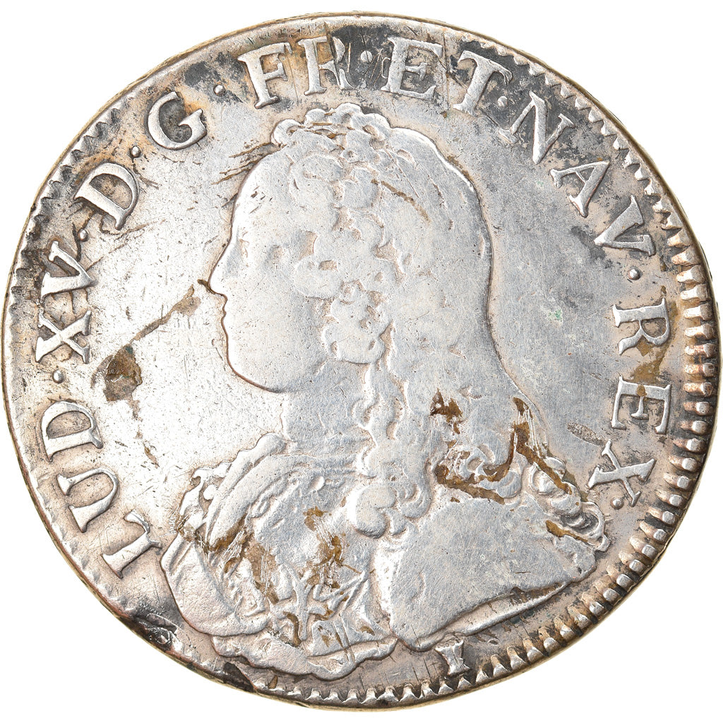 Moneta, Francja, Louis XV, Ecu aux branches d'olivier, 1726, Rennes, VF(30-35)