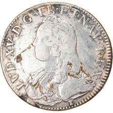 Moneta, Francja, Louis XV, Ecu aux branches d'olivier, 1726, Rennes, VF(30-35)