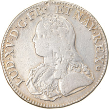 Coin, France, Louis XV, Ecu aux branches d'olivier, 1726, Tours, VF(30-35)