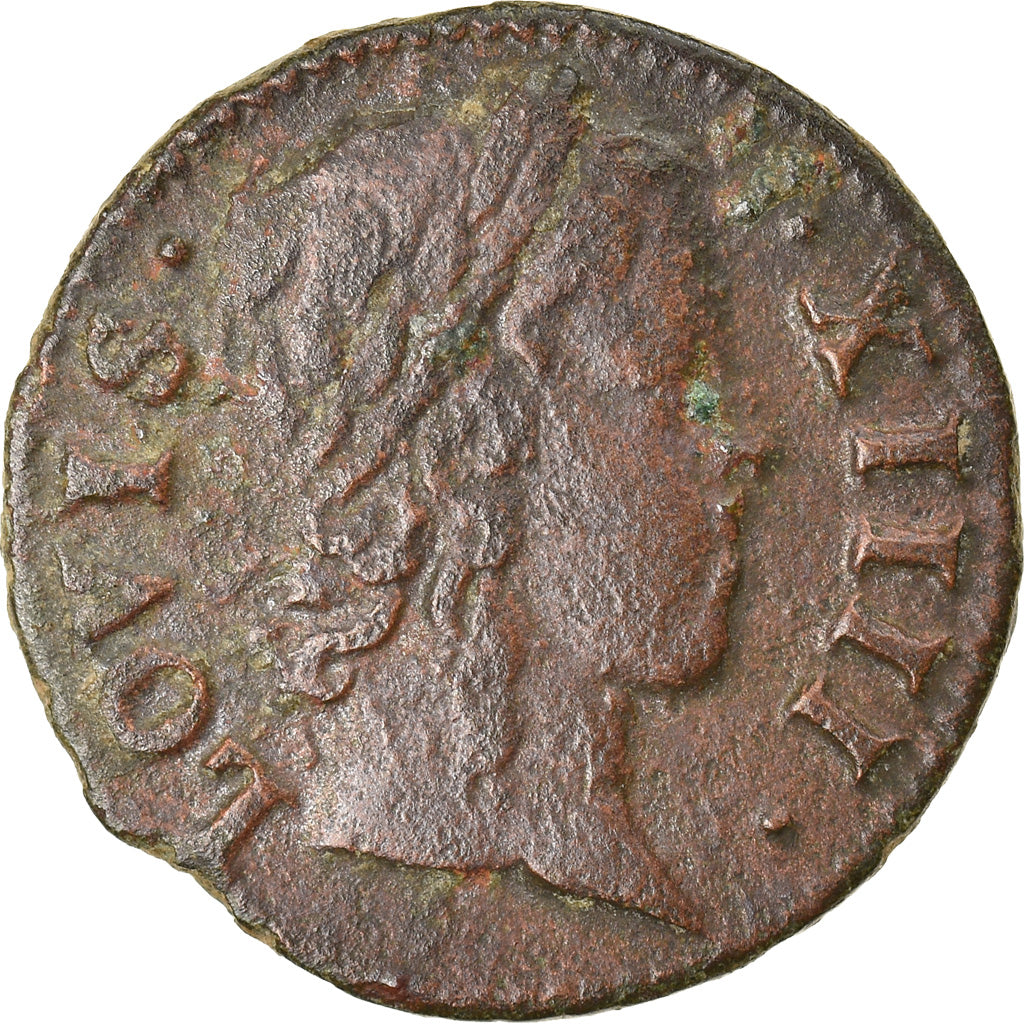 Münze, Frankreich, Louis XIV, Denier Tournois, 1649, Paris, S+, Kupfer