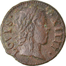 Münze, Frankreich, Louis XIV, Denier Tournois, 1649, Paris, S+, Kupfer