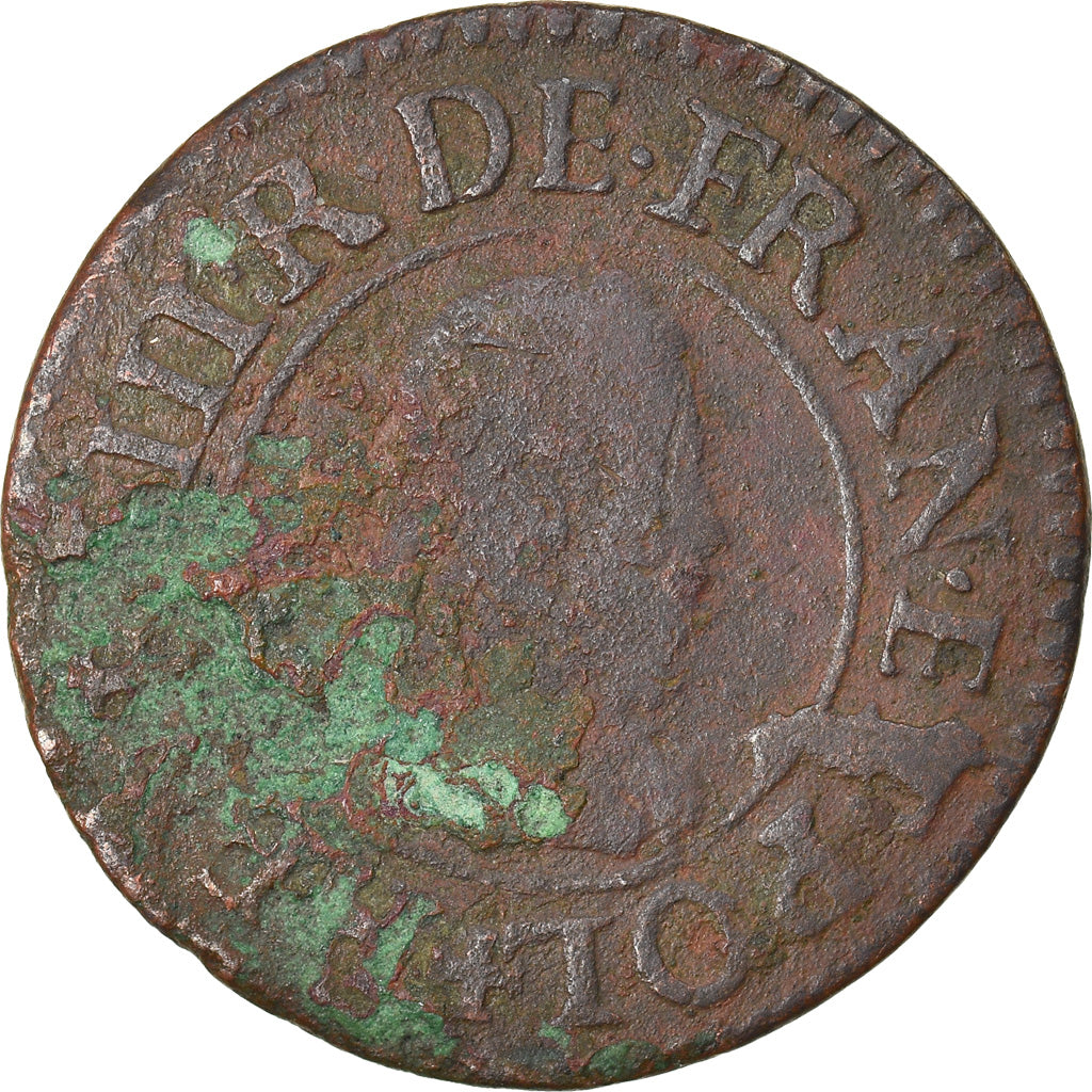 Münze, Frankreich, Henri III, Denier Tournois, 1587, Paris, SGE, Kupfer