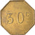 Moneda, Francia, Uncertain Mint, 30 Centimes, Denomination on both sides, MBC