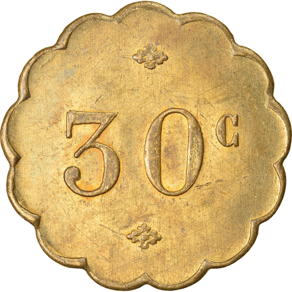 Munten, Frankrijk, Uncertain Mint, 30 Centimes, Denomination on both sides, ZF+